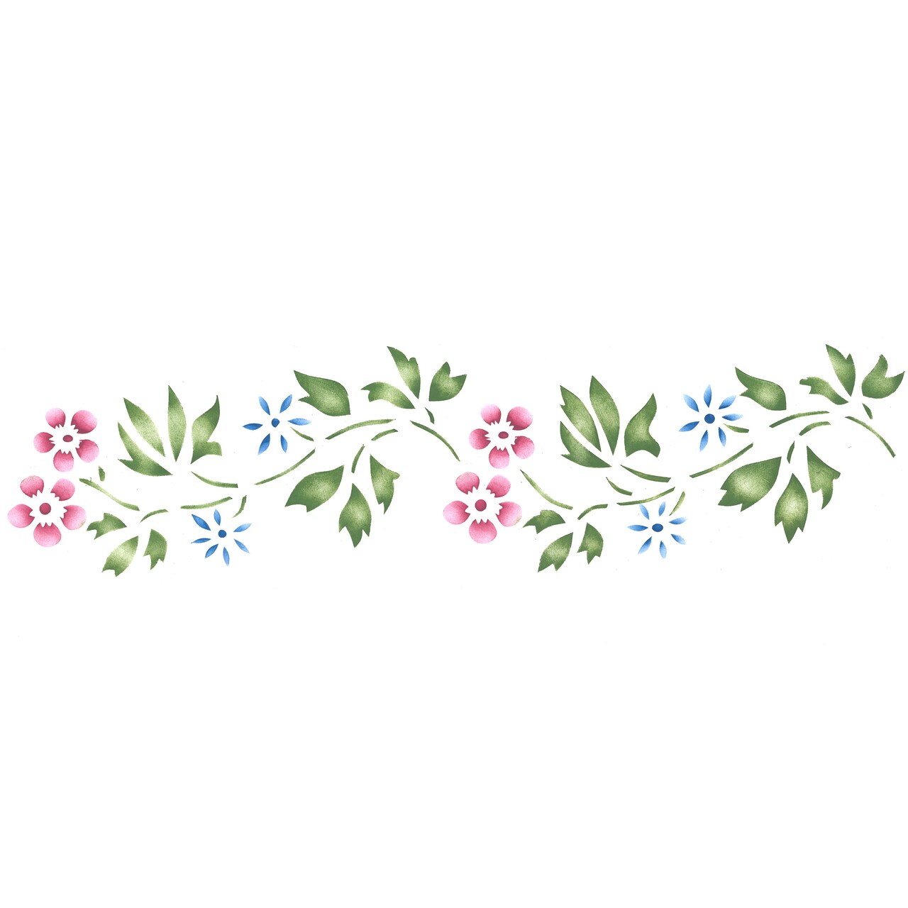 Floral Border Wall Stencil Border | 015 by Designer Stencils | Floral Stencils | Reusable Art Craft Stencils for Painting on Walls, Canvas, Wood | Reusable Plastic Paint Stencil for Home Makeover | Easy to Use & Clean Art Stencil